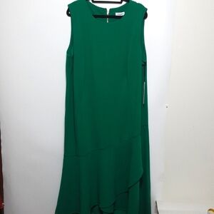 Calvin Klein Circular Crossover Hemline A-Line Business/ Career Dress 20W